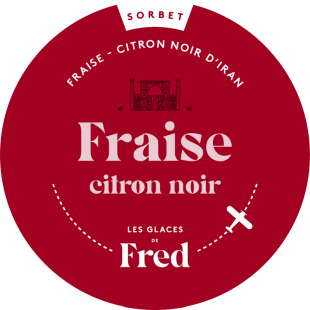 Sorbet fraise et citron noir d'Iran