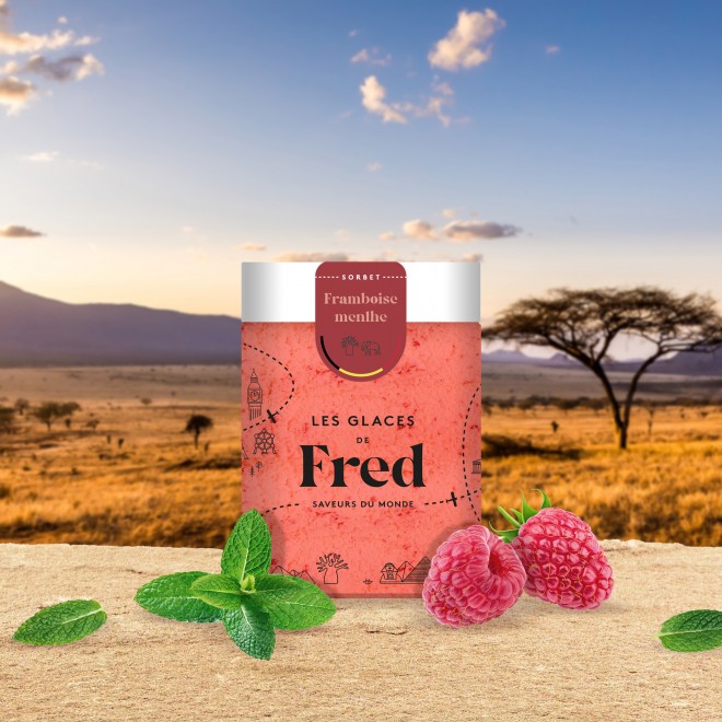 Sorbet framboise menthe du Kenya