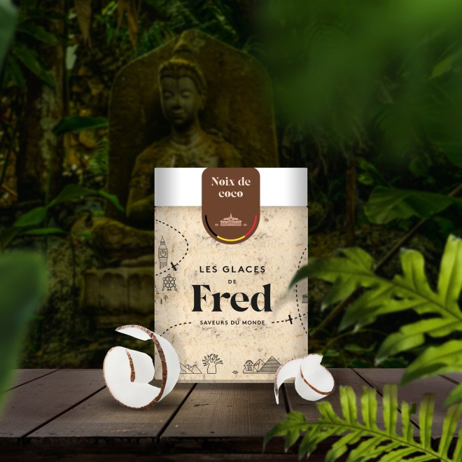 Glace noix de coco d'Indonésie